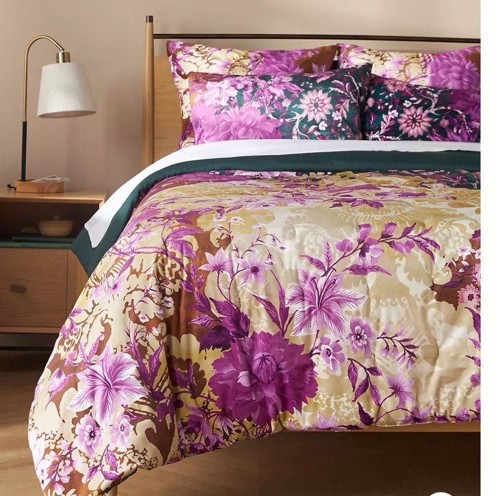 Anthropologie Velvet Orla Quilt